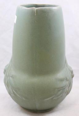 McCoy 8"h green vase, berries