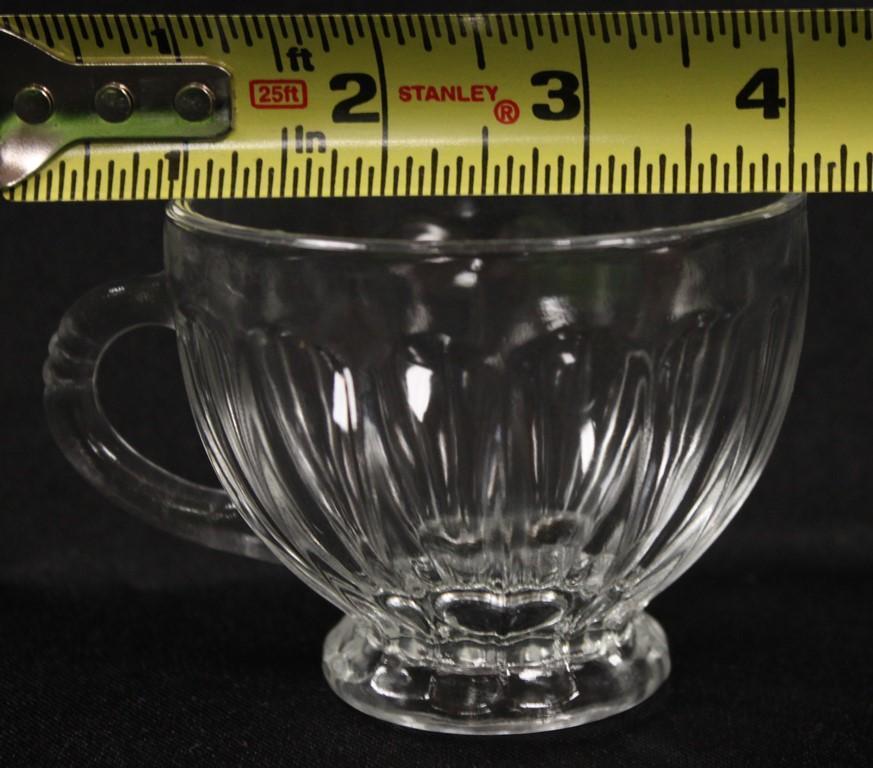 Large punch bowl and (10) cups, possibly Heisey