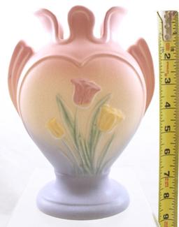 Hull Tulip 105-33-8" vase, pink/blue