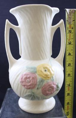 Hull Open Rose 119-8.5" vase, white
