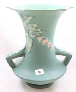 Roseville Bleeding Heart 969-8" vase, green