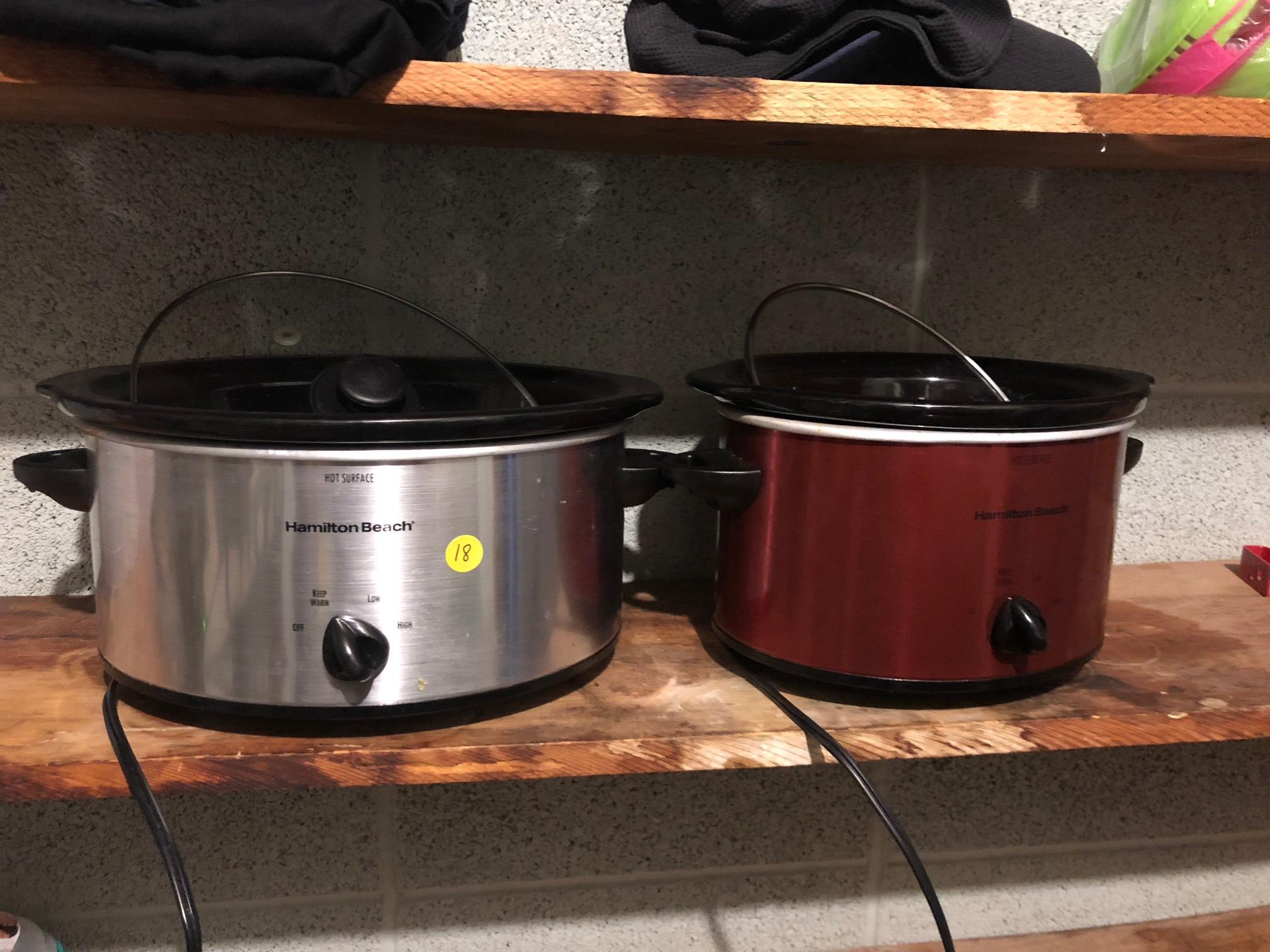 (2) Hamilton Beach slow-cookers