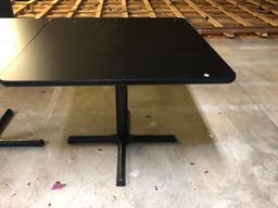 (6) 36" x 36" black lamanated dining tables 4-tops