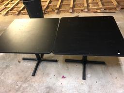 (6) 36" x 36" black lamanated dining tables 4-tops