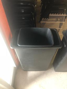 (5) Trash can receptacles, incl. 3 commercial