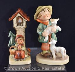 (2) Hummel figurines: 5.5" tall, both have 50's marks