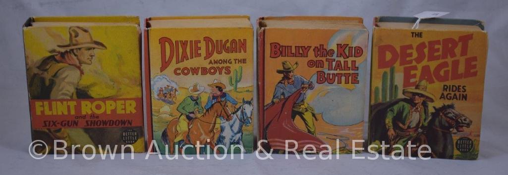 (4) Western themed Big Little Books (split binding on 1)
