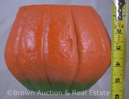 (2)Vintage Paper mache Jack-o-Lanterns