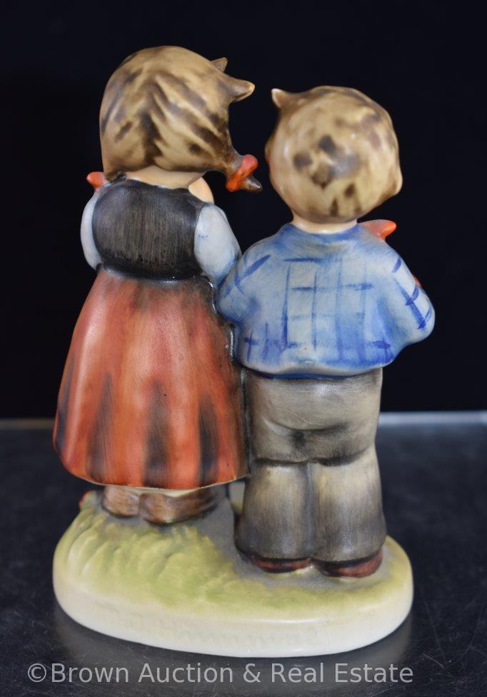 (2) Hummel figurines: 5" "Little Bookkeeper" & 4.5" "Birthday Serenade"