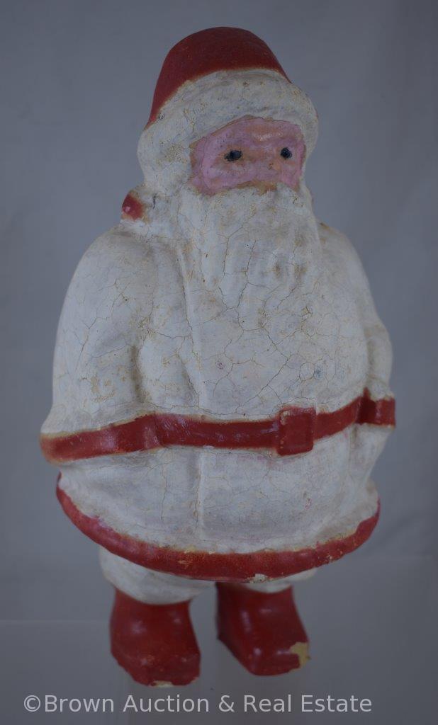 (4) Vintage Paper mache Santas