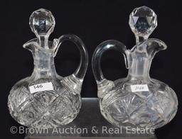 (2) Cut Glass cruets