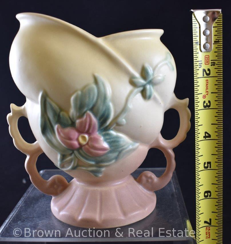 (2) Hull pottery pcs: Wildflower W-5-6" vase; Magnolia Matte 5-7" ewer