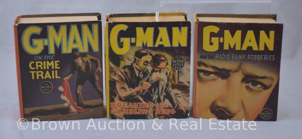 (3) "G-Man" Big Little Books