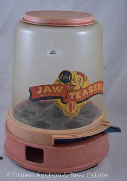 Plastic 1 cent "Jaw Teasers" vending machine - Good graphics