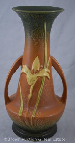 Roseville Zepher Lily 140-12" vase, brown