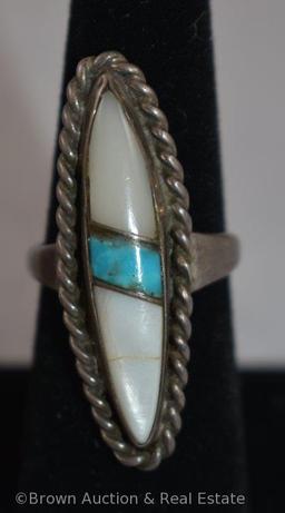 (3) Turquoise rings - sizes 6-7