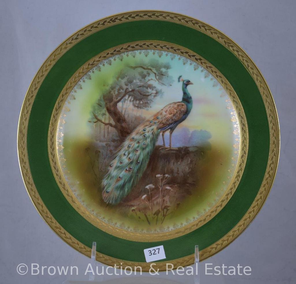 Royal Bayreuth 9.5"d Peacock plate