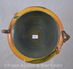 Roseville Pine Cone 354-6" bowl, brown (repaired handle)