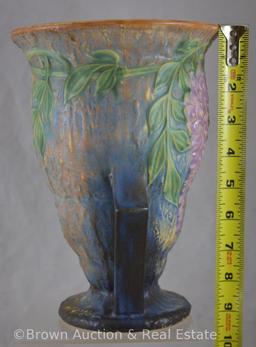 Roseville Wisteria 638-9" vase, tan