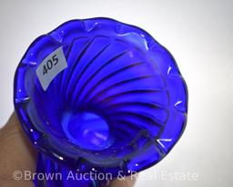 Imperial Carnival Glass 5"h cobalt vase