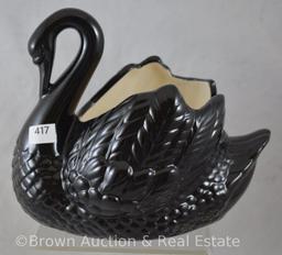 (2) Holland Mold swans - large black and small pink