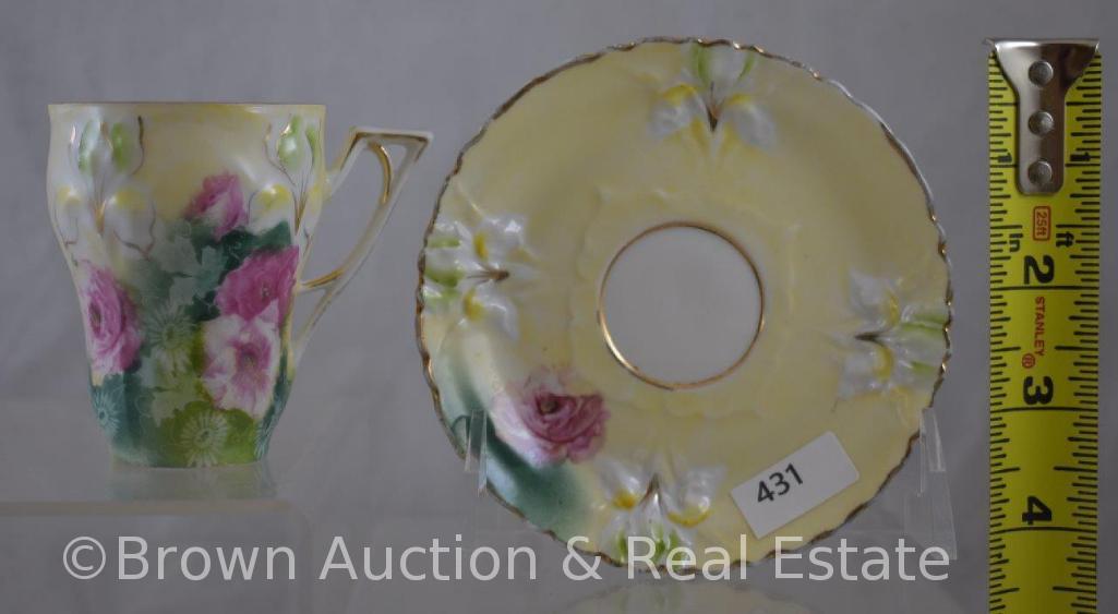 (2) Cup and saucer sets - RSP and Prov Saxe