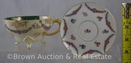 (2) Cup and saucer sets - RSP and Prov Saxe