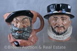 (2) Royal Doulton Toby mugs: Falstaff D6287 and Beefeater D6206