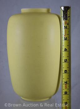 Mrkd. Coors Pottery 9"h vase, yellow