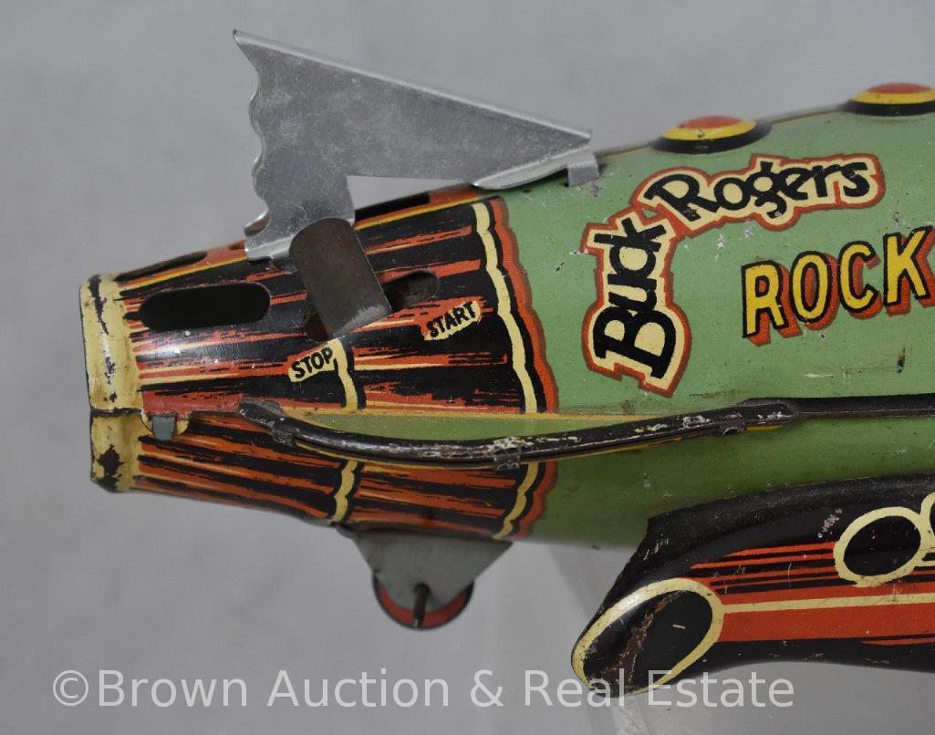 Marx tin wind-up Buck Rogers "Rocket Police Patrol" space vehicle - WORKS! SEE VIDEO!