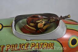 Marx tin wind-up Buck Rogers "Rocket Police Patrol" space vehicle - WORKS! SEE VIDEO!