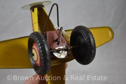 Marx tin wind-up "Dagwood's Solo Flight" airplane - WORKS! SEE VIDEO!