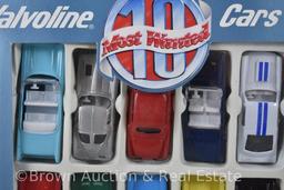 "10 Most Wanted Valvoline Cars" in original packaging