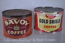 (4) One pound coffee cans