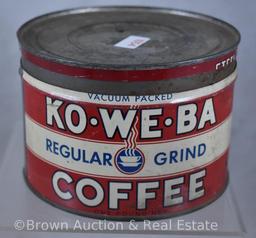 "Ko-We-Ba Coffee" one pound can