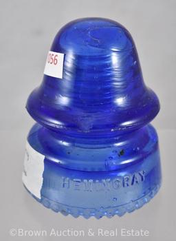 Hemingray No. 19 cobalt glass insulator