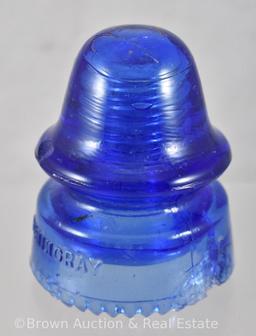 Hemingray No. 19 cobalt glass insulator