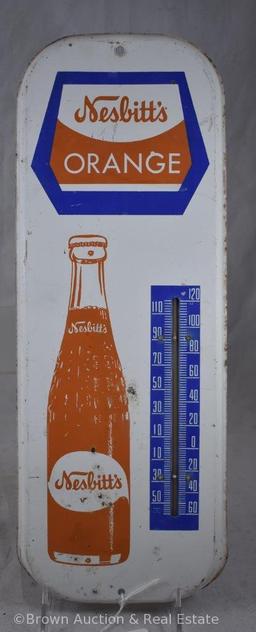 (2) Advertising thermometers: Nesbitt's Orange soda & Everitt-Moore Lumber Co.