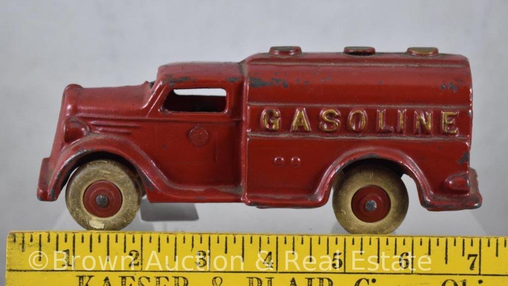 Hubley Cast Iron "Gasoline" red truck, 7"l