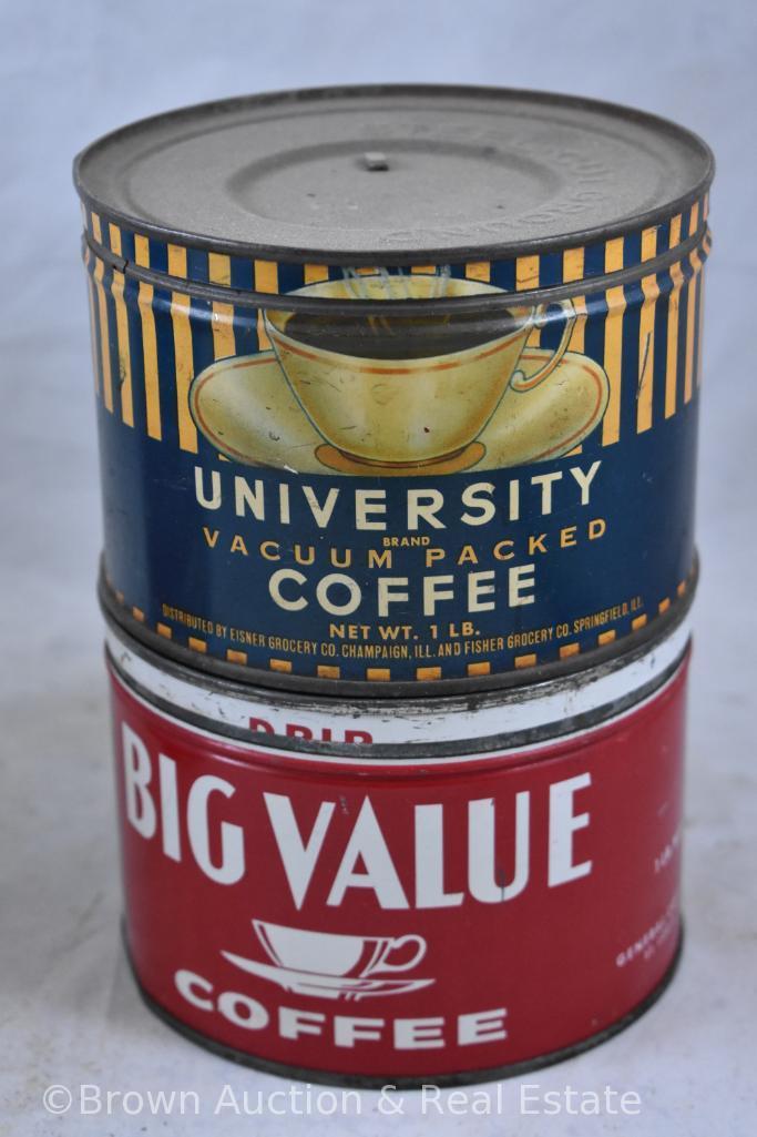 (4) Coffee cans, 1 lb.