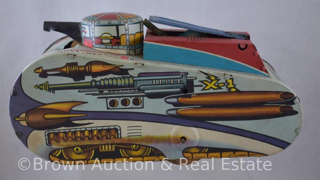 Marx tin litho wind-up "Official Rex Mars Planet Patrol" tank (no key)