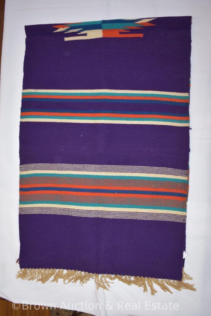 Native American rug, 57" x 19"