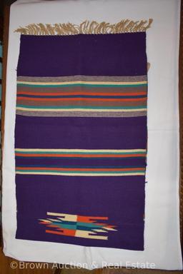 Native American rug, 57" x 19"