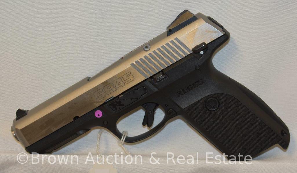 Ruger SR45 .45 AUTO pistol, stainless - likely never shot **BUYER MUST PAY A $25 FFL TRANSFER FEE**