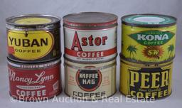 (6) One pound coffee cans