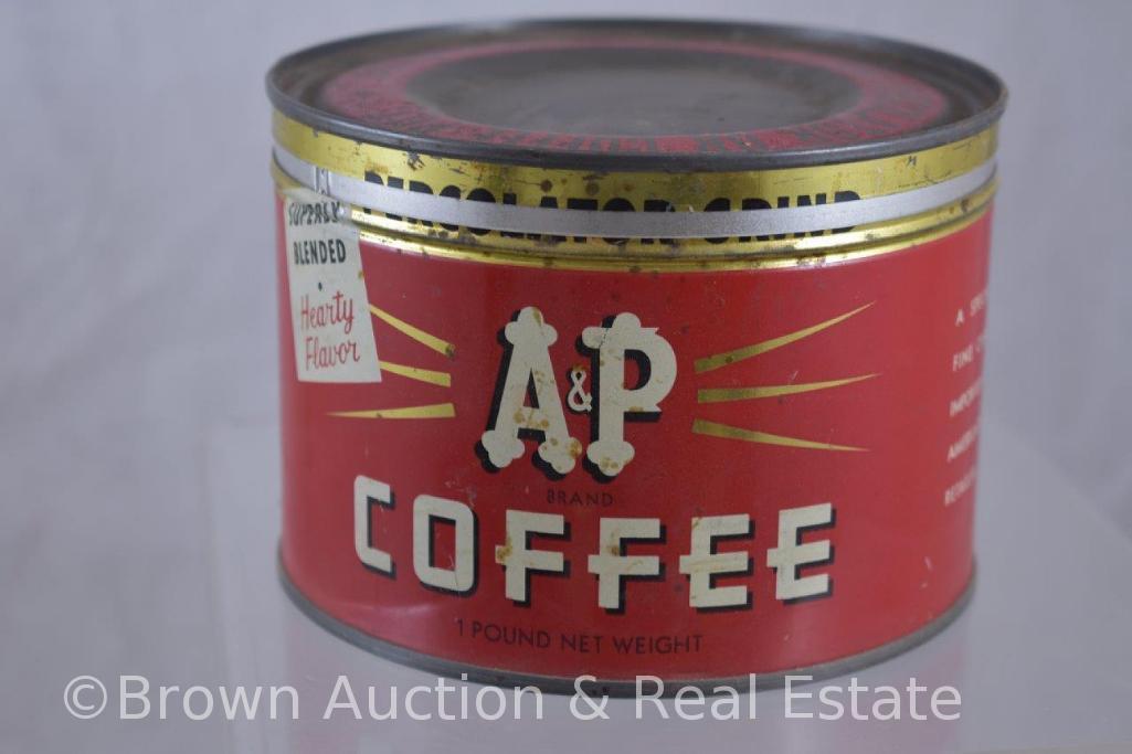 (4) One pound and (1) 4 oz. coffee cans