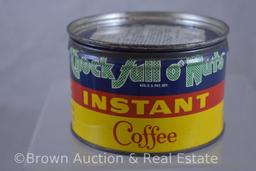 (4) One pound and (1) 4 oz. coffee cans