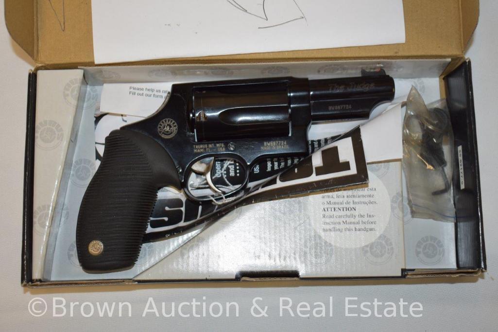 Tauras Judge revolver, 410 ga & .45, 3" barrel, hammerless, blue **BUYER MUST PAY A $25 FFL TRANSFER