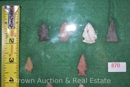 (31) Arrowheads, .75" to 2" sizes