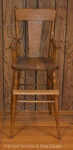 Child's wooden high chair